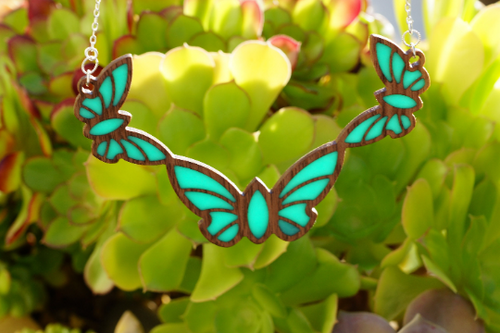 Michelle’s Tri Butterfly Necklace